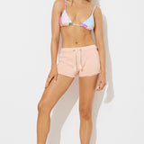 Melon Burnout Shorts w/ Wrap Cords