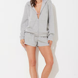 Heather Grey Cloud Fleece OD Zip Up Hoodie