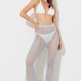 Dusty Blue Crochet Pant