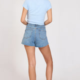 "Surf LA" Surfside Blue Rib Hacci Cropped Tee