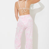 Hot Pink Printed Gauze Pant