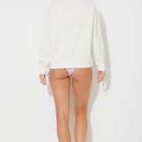 Bright Ivory Cloud Fleece OD Crewneck