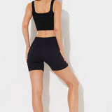 Black Seamless Biker Short