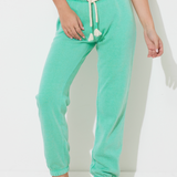 Surf Green Scrunch Bottom Sweatpants w/ Wrap Cords