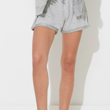 Heather Grey Solid Hacci Short