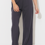 Black Surf Wash Wide Leg Pant