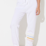 White w/ Summer Stripe Heather Jogger