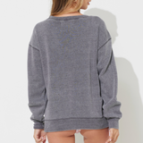 Steel Grey Burnout Fleece Crewneck