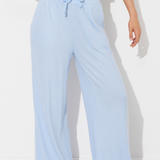 Surfside Blue Rib Hacci Lettuce Edge Pant