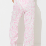 Hot Pink Printed Gauze Pant