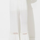 White Swiss Dot W/ Crochet Pant