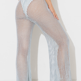 Dusty Blue Crochet Pant