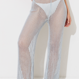 Dusty Blue Crochet Pant