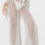 Silver Crochet Pant