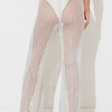 Silver Crochet Pant