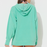 Tropical Green Pigment Dye Pullover Hoodie