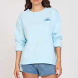 "Beach Days" Sky Blue Pigment Dye Crew Tunic