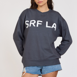 "Surf LA" Black Surf Wash Crewneck