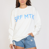 "Surf MTK" White Surf Wash Crewneck